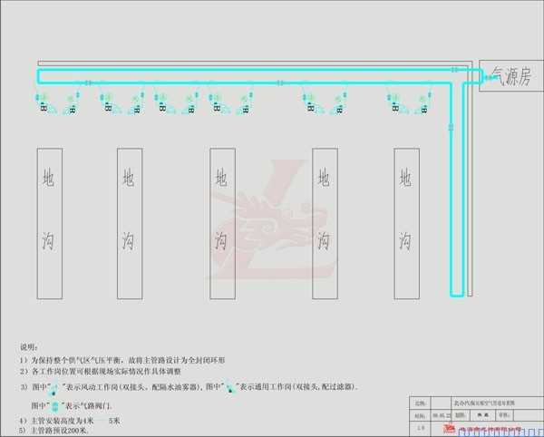 北京某部隊管道工程平面圖
